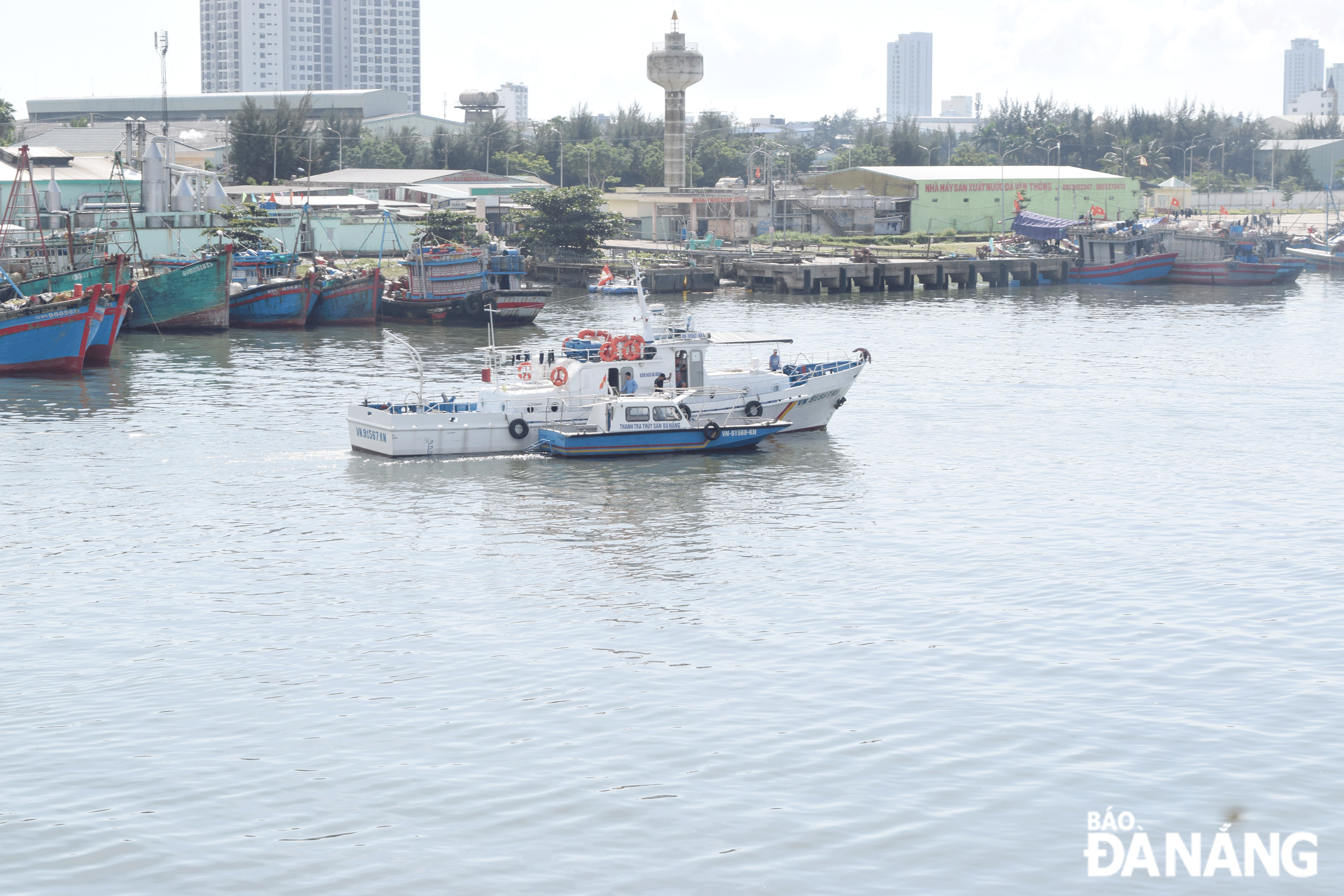 The functional forces inspecting and controling fishing vessels and fishing activities. Photo: HOANG HIEP