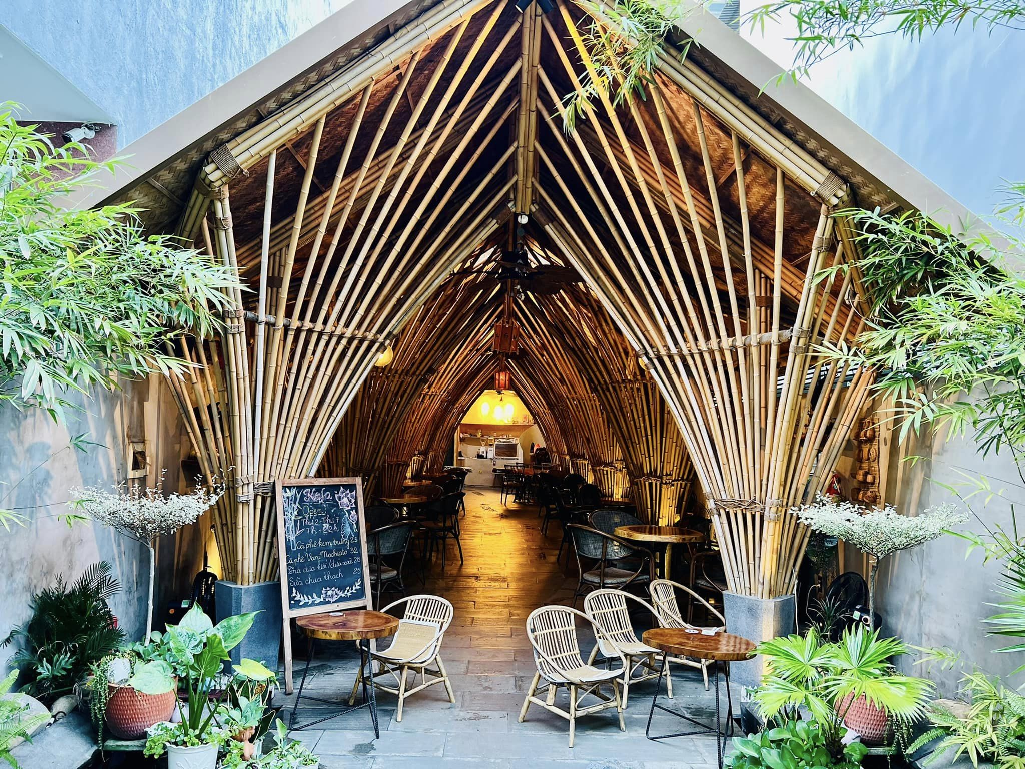 Coffee shop with outstanding bamboo space. Photo: H.L