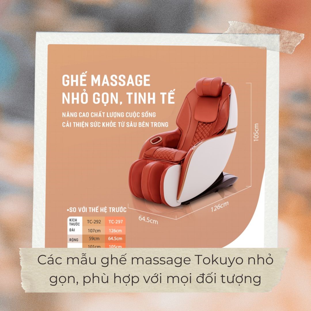 Kích thước và trọng lượng của ghế massage