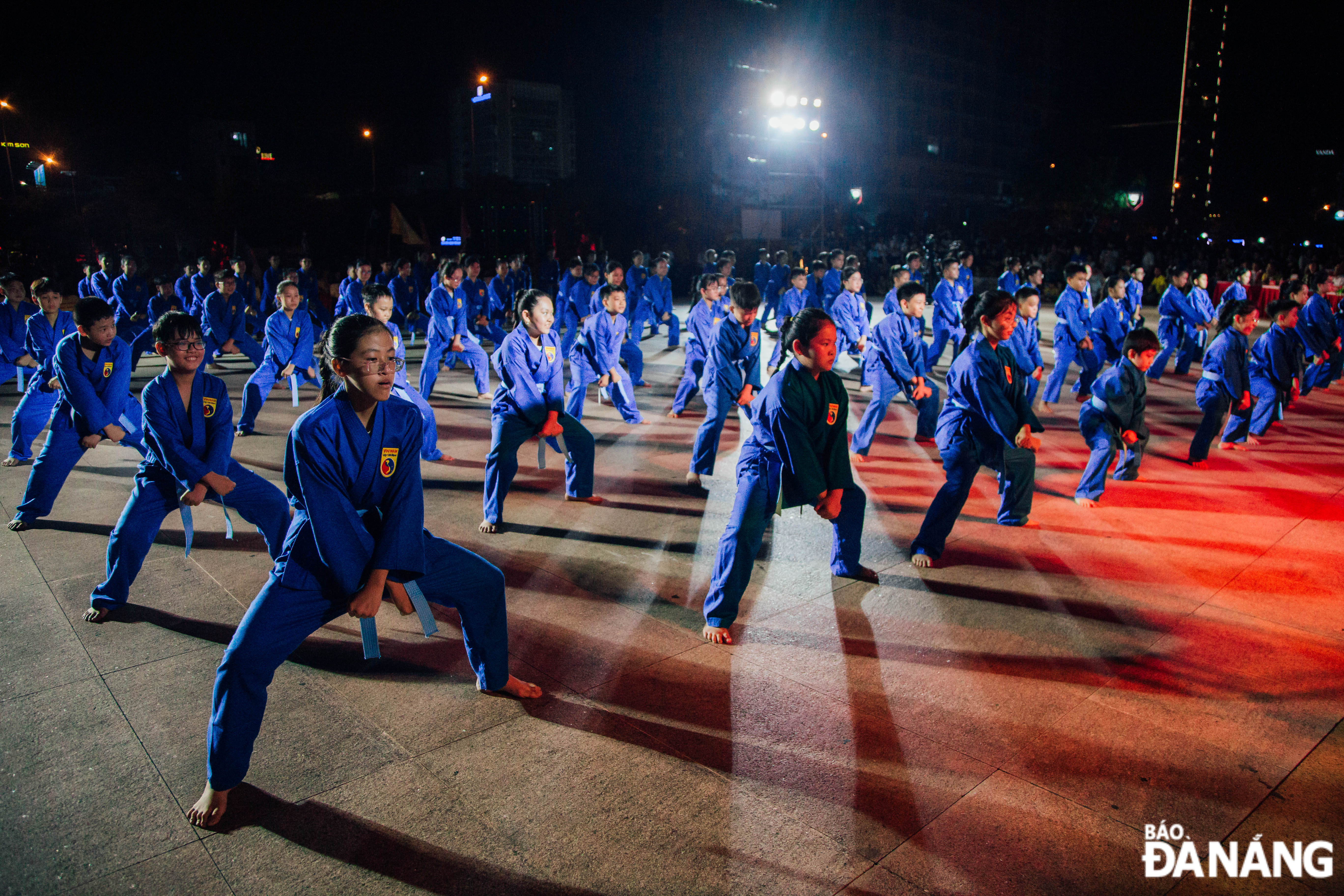 Martial arts performances at the opening of the festival.