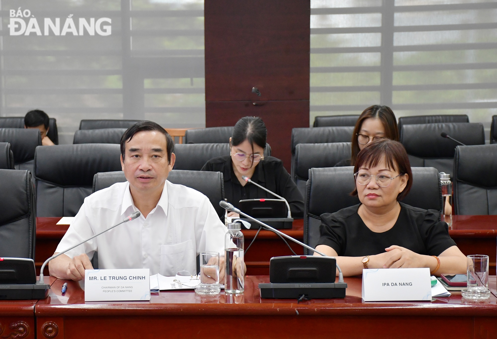 Da Nang People’s Committee Chairman Le Trung Chinh speaking at the event. Photo: THANH LAN