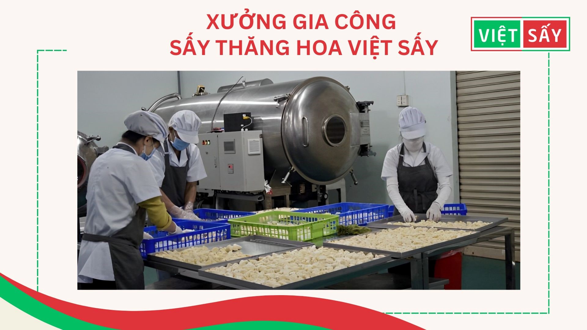 Xưởng gia công sấy thăng hoa Việt Sấy.