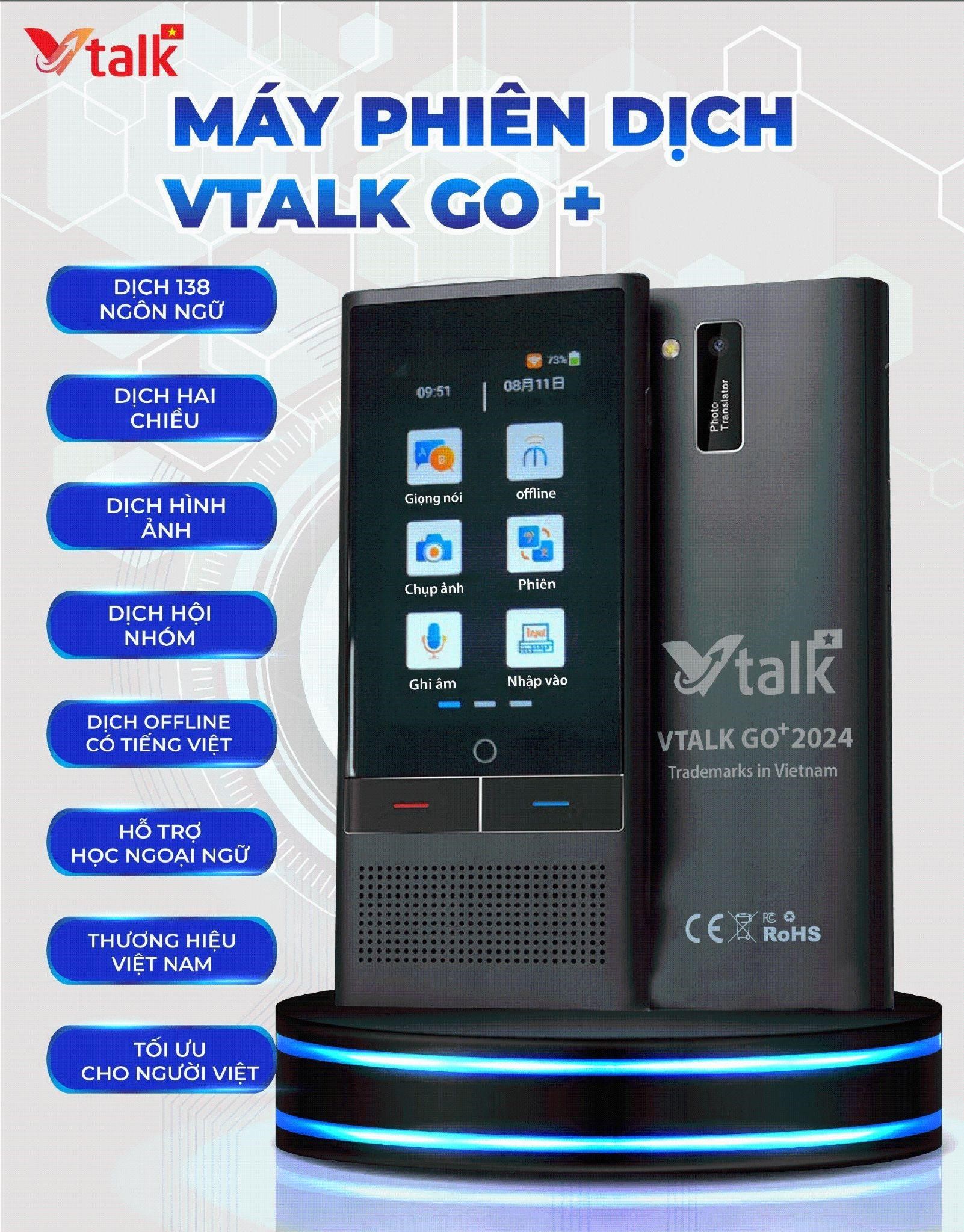 Vtalk Go+ dịch 138 ngôn ngữ và song song 2 chiều.