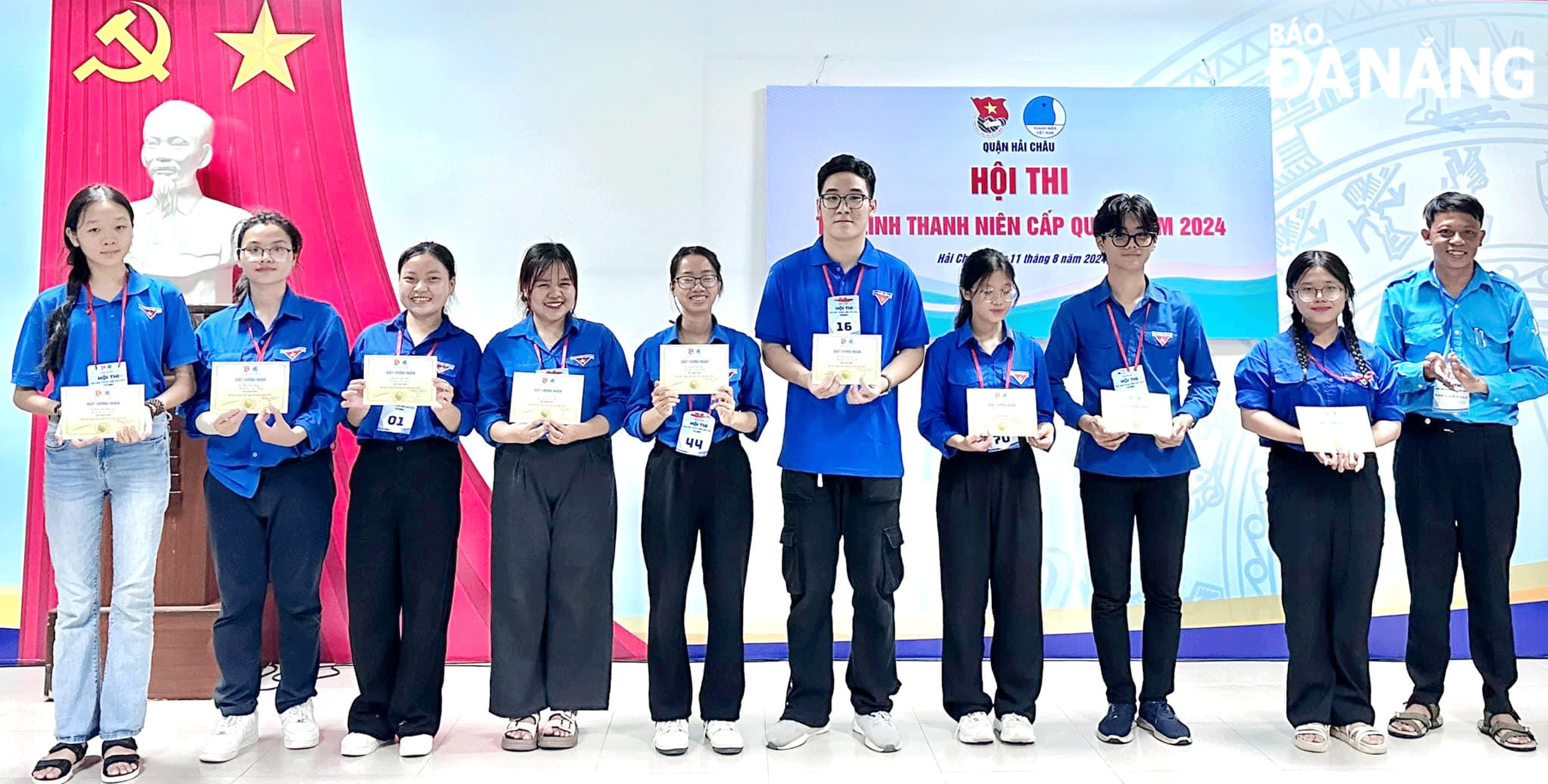 The “Youth Leader” contest organised by the Youth Union organisation of Hai Chau District attracted a large number of members and young people. Photo: P.V