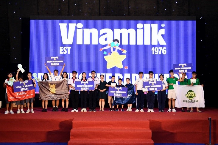 Các đội thi đạt giải “Raising the bar” của Vinamilk. Ảnh: Vi Nam