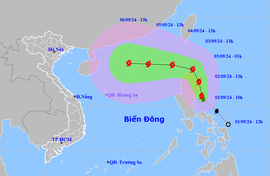 Các tỉnh, thành phố ven biển từ Quảng Ninh đến Phú Yên chủ động theo dõi, ứng phó bão Yagi