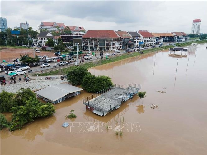 Lào sẵn sàng công tác ứng phó với lũ lụt có thể xảy ở ở thủ đô Viêng Chăn