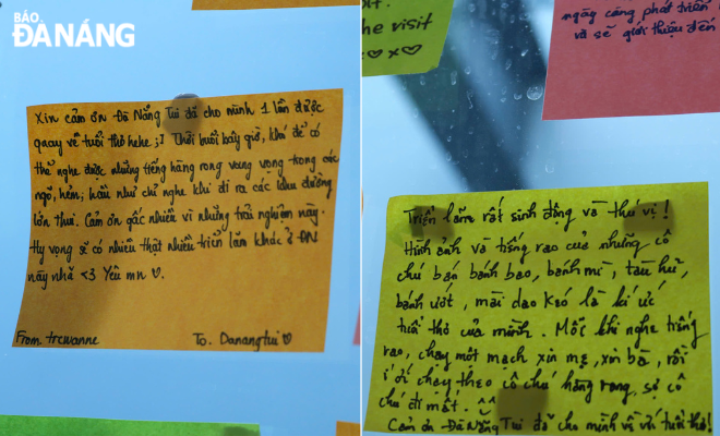 The emotional feelings were recorded by visitors in writing after finishing the ‘wandering’ journey at the exhibition.