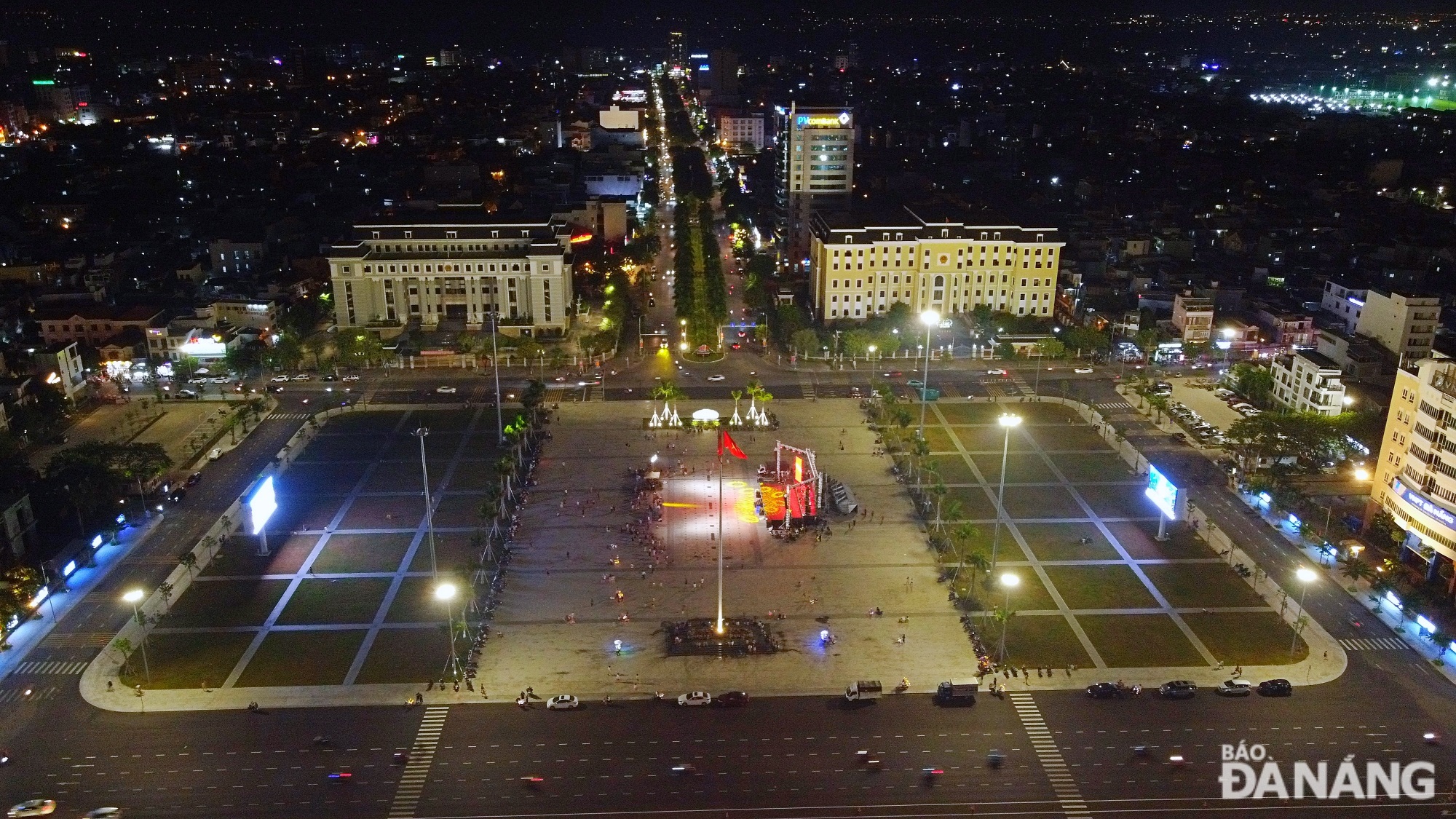 The renovated March 29 Square space viewed from Peace Monument 