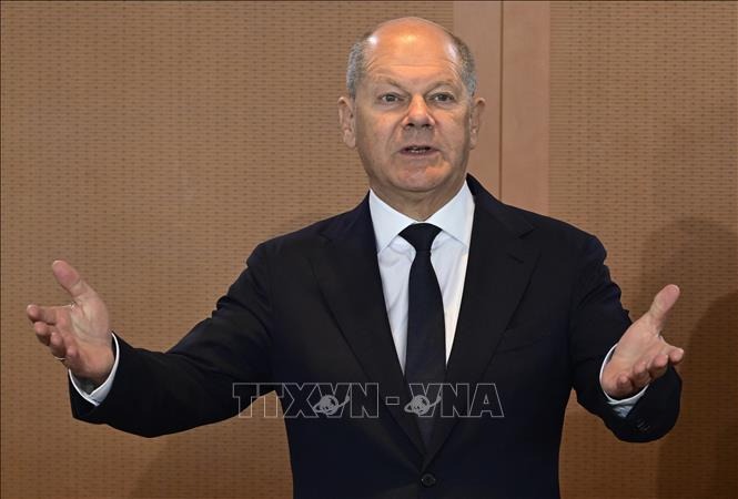 Thủ tướng Đức Olaf Scholz phát biểu tại thủ đô Berlin, ngày 5-6-2024. Ảnh tư liệu: AFP/TTXVN