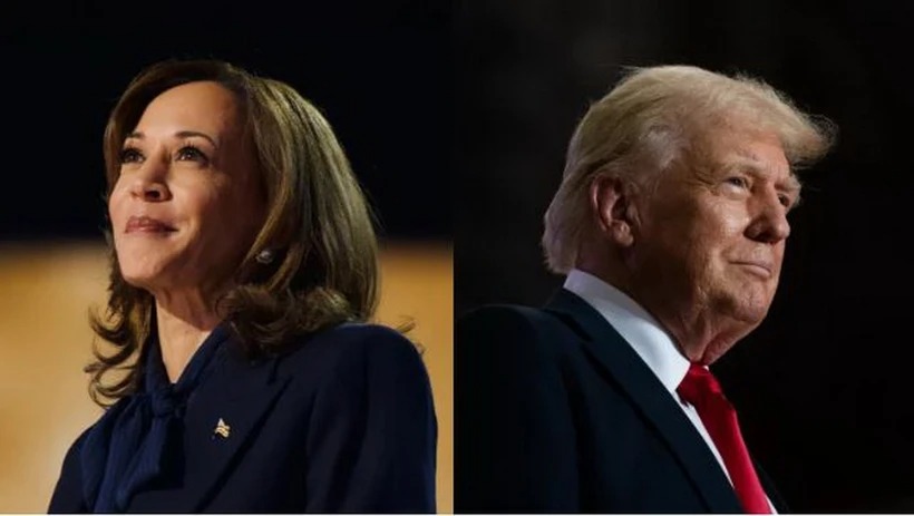 Phó Tổng thống Mỹ Kamala Harris và ứng cử viên đảng Cộng hòa Donald Trump. (Nguồn: Getty Images)