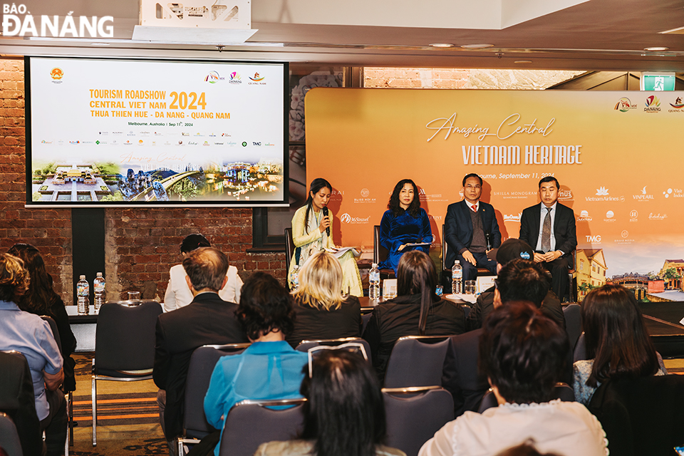 Representatives of the tourism sectors of the three central localities introduced and promoted their products to Australian tourism businesses. Photo courtesy of the Da Nang Tourism Promotion Centre 