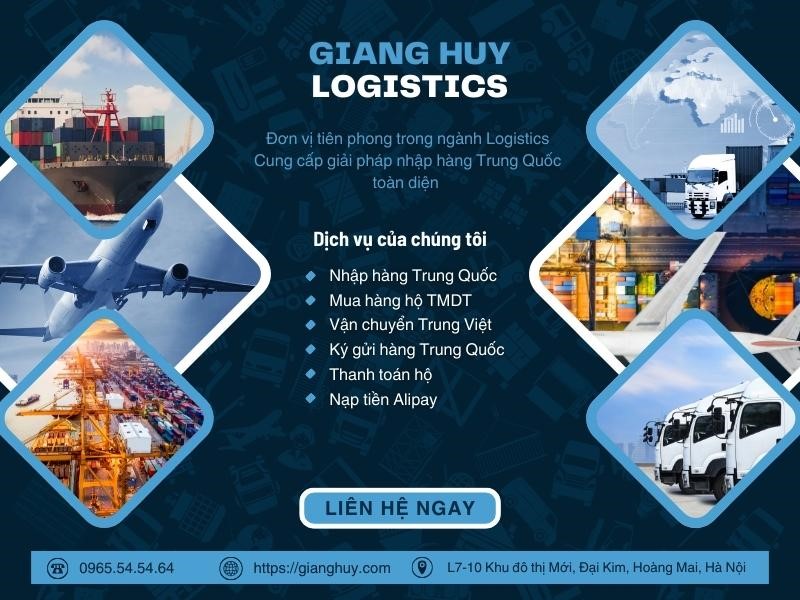 Giang Huy Logistics chuyên cung cấp các dịch vụ nhập khẩu và vận chuyển hàng hóa Trung Quốc về Việt Nam.