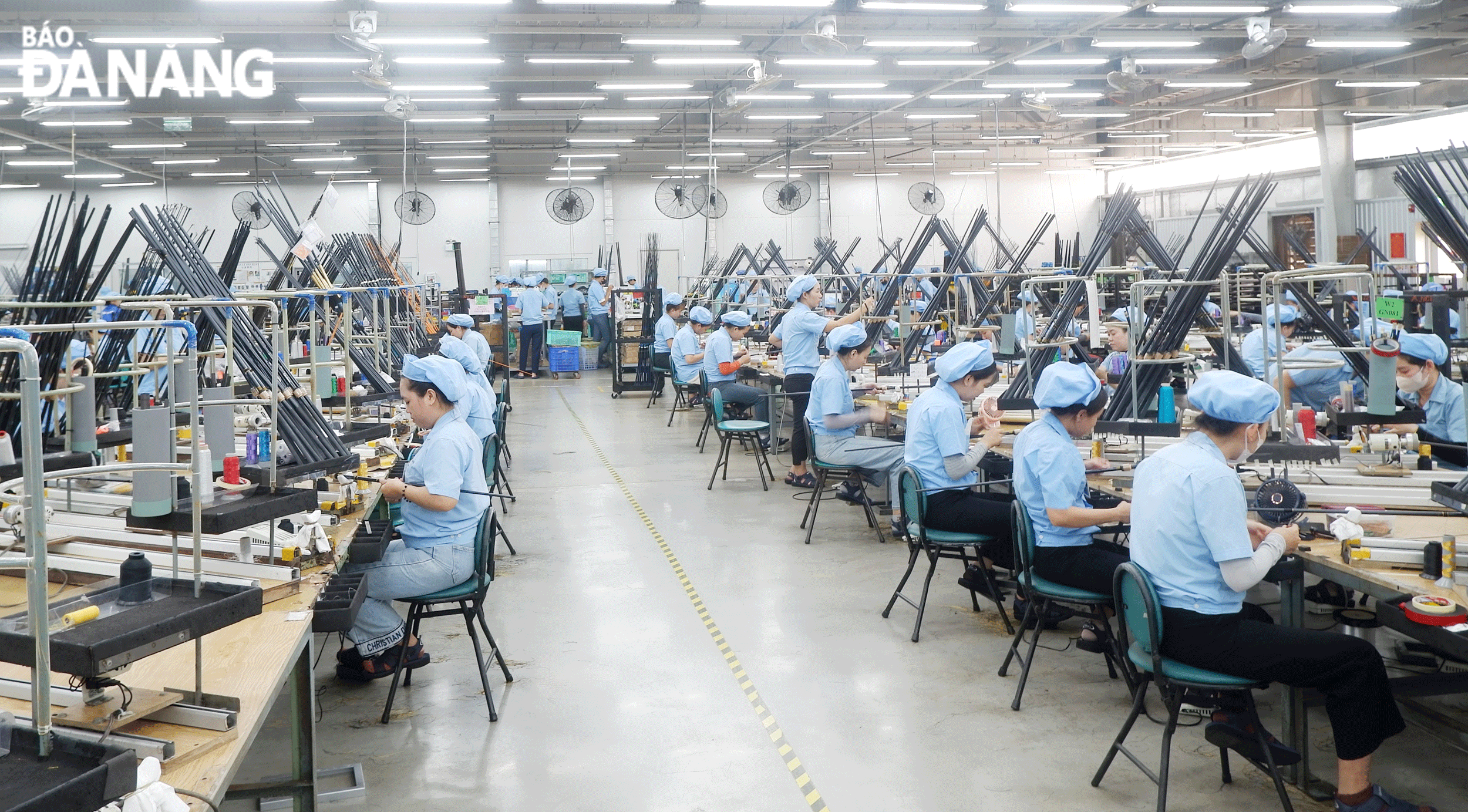 Production activities at the Daiwa Vietnam Co., Ltd. based in the Hoa Khanh Industrial Park, Lien Chieu District. Photo: M.Q