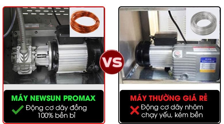 Máy hút chân không NEWSUN có động cơ dây đồng bền bỉ.