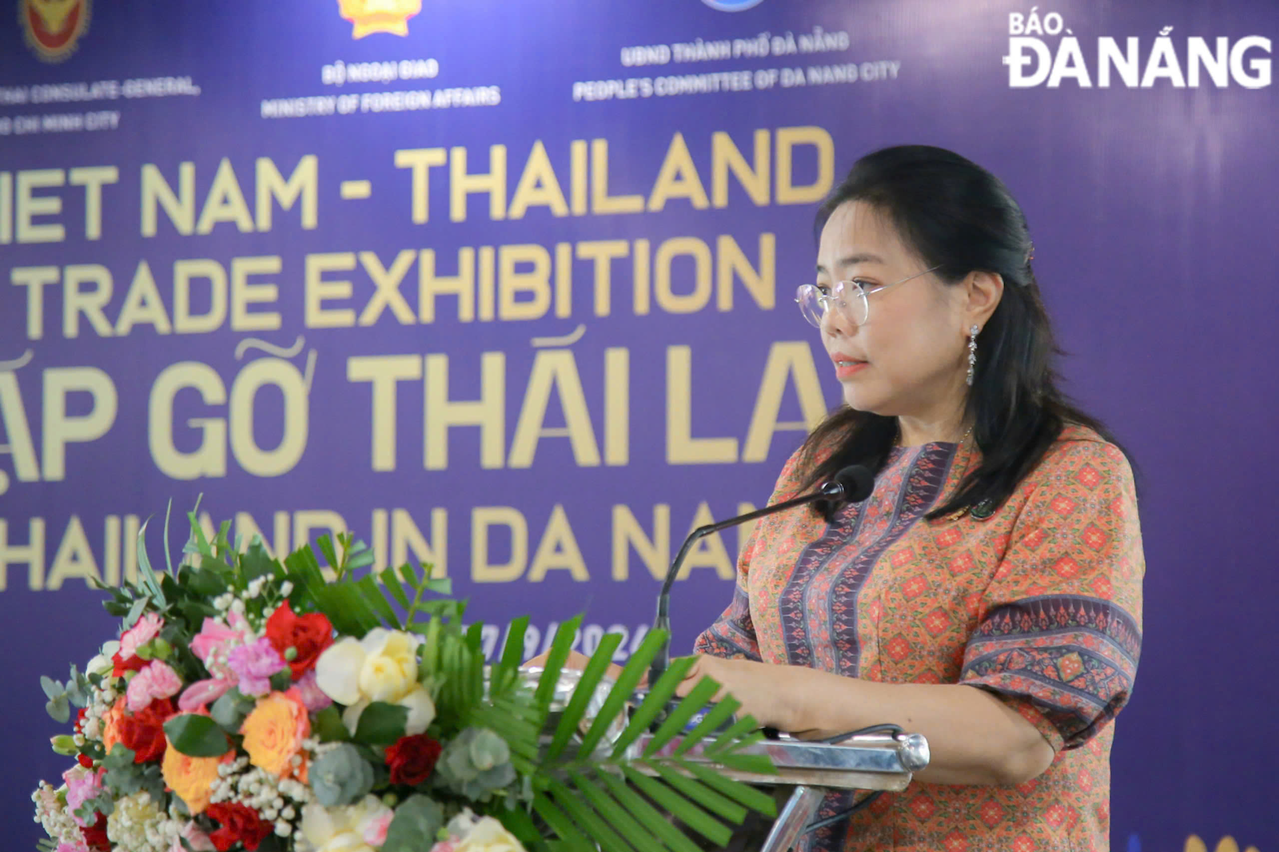 Consul General of Thailand in Ho Chi Minh City Wiraka Moodhitaporn delivering her speech at the opening ceremony