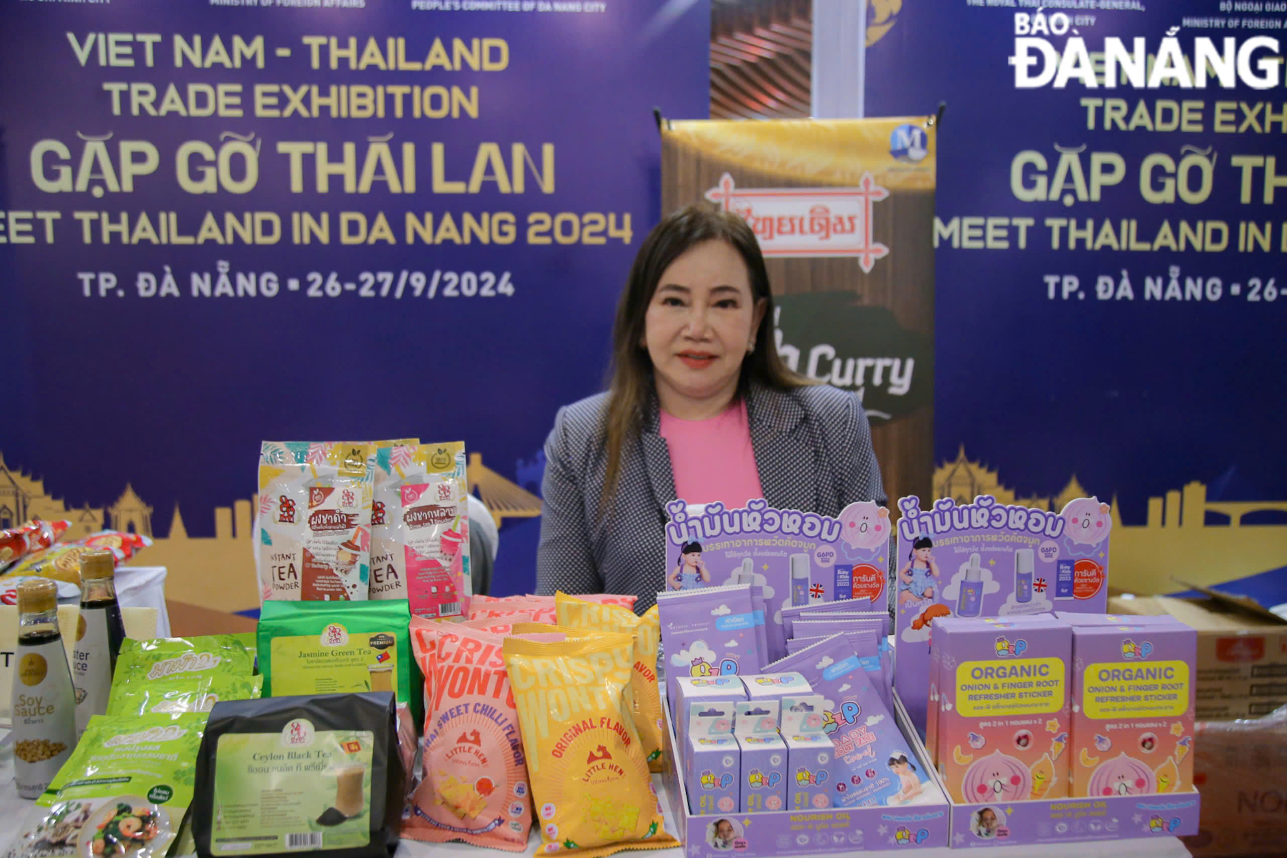 A booth displaying Thai products 