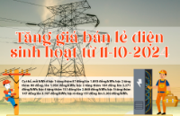 Infographic - Tăng giá bán lẻ điện sinh hoạt từ 11-10-2024