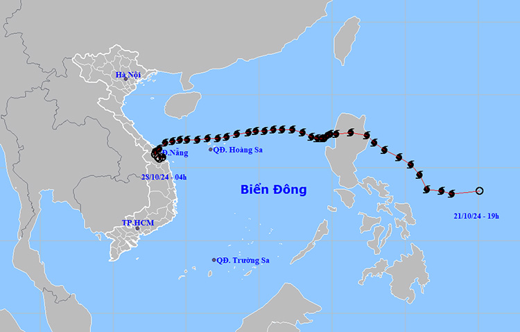 Thời tiết ngày 28-10: Bão số 6 suy yếu thành áp thấp nhiệt đới, gây mưa lớn ở Trung Bộ