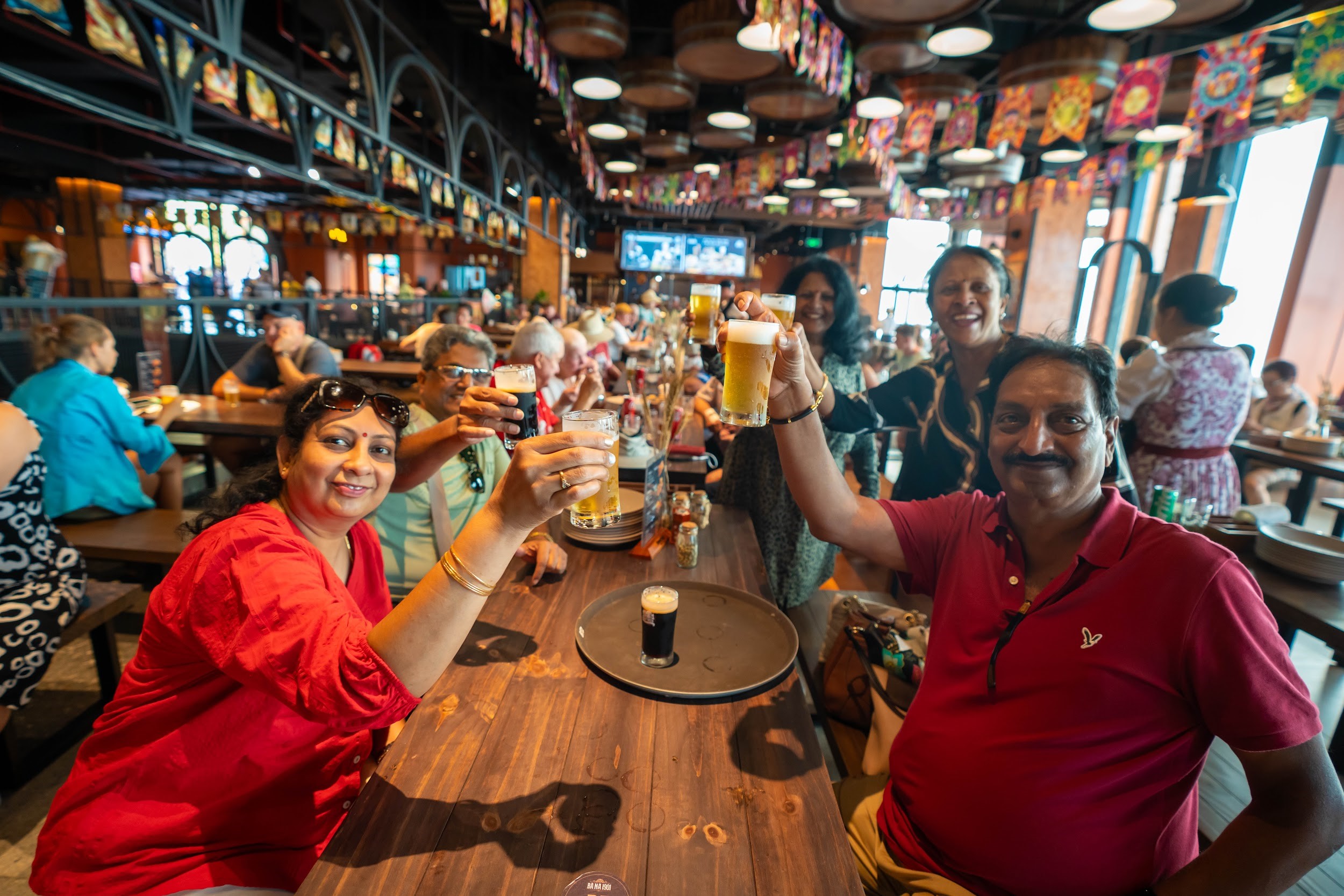 Visitors are delighted to enjoy fresh and delicious craft beers at Bana Brew House.