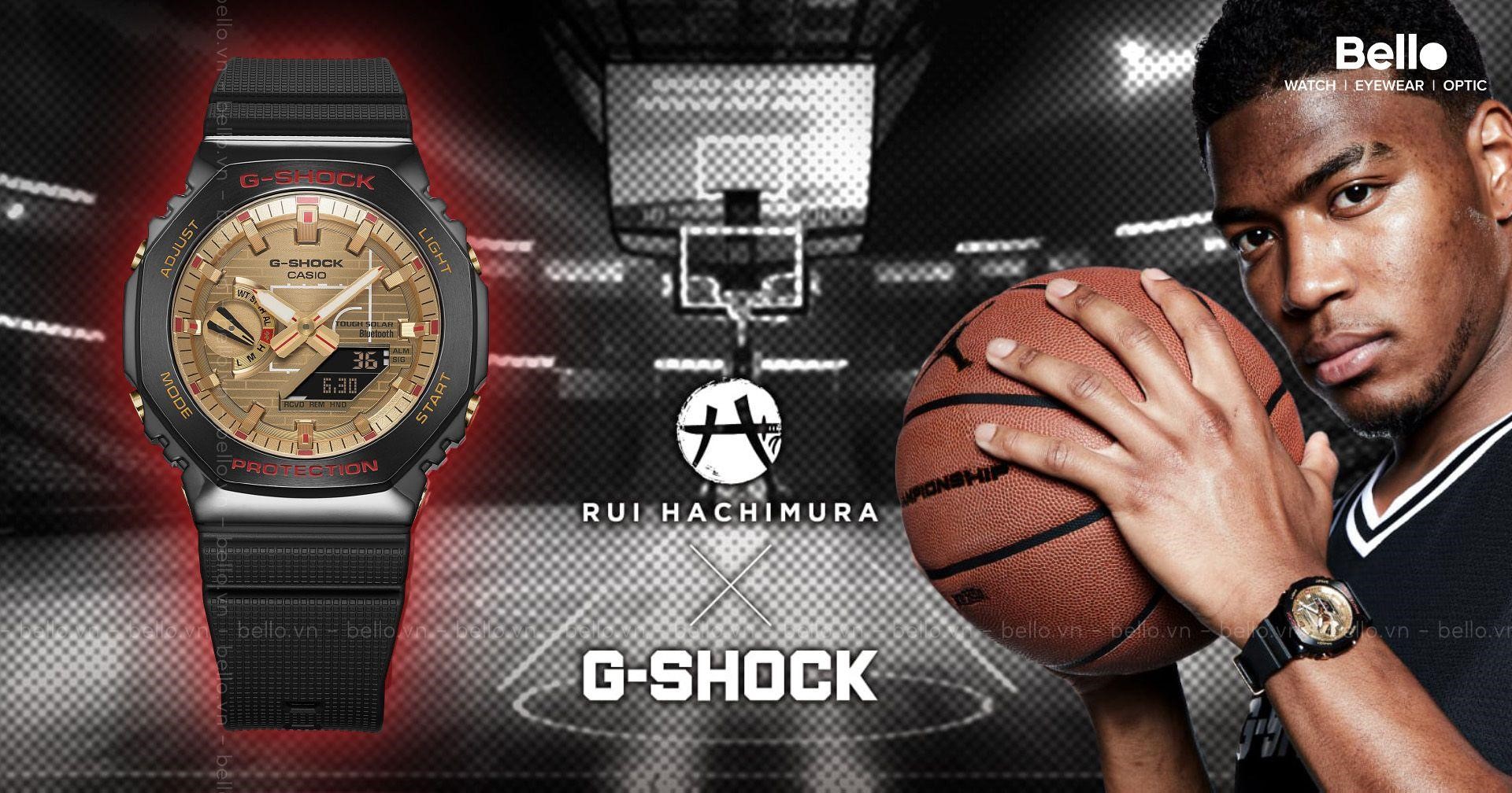 G-Shock ra mắt chính thức GBM-2100RH-1A hợp tác giới hạn cùng Rui Hachimura tại Bello Hà Nội và TP.HCM. Ảnh: G-Shock Bello.