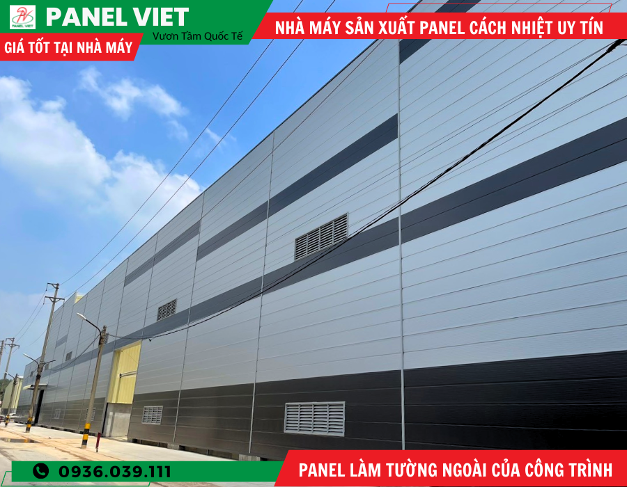 Panel cách nhiệt làm tường.