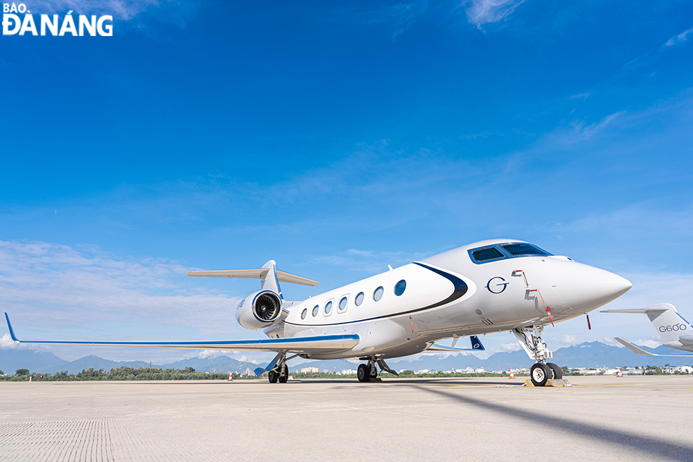 Gulfstream luxury jets  at Da Nang International Airport on October 17.