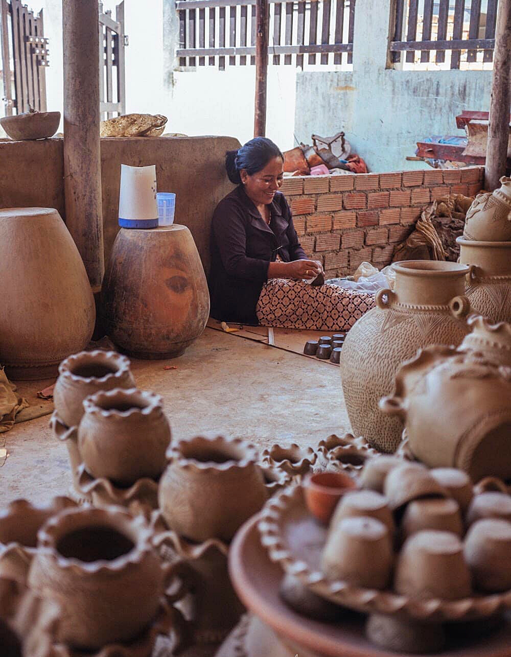 Một góc làng gốm Bàu Trúc.