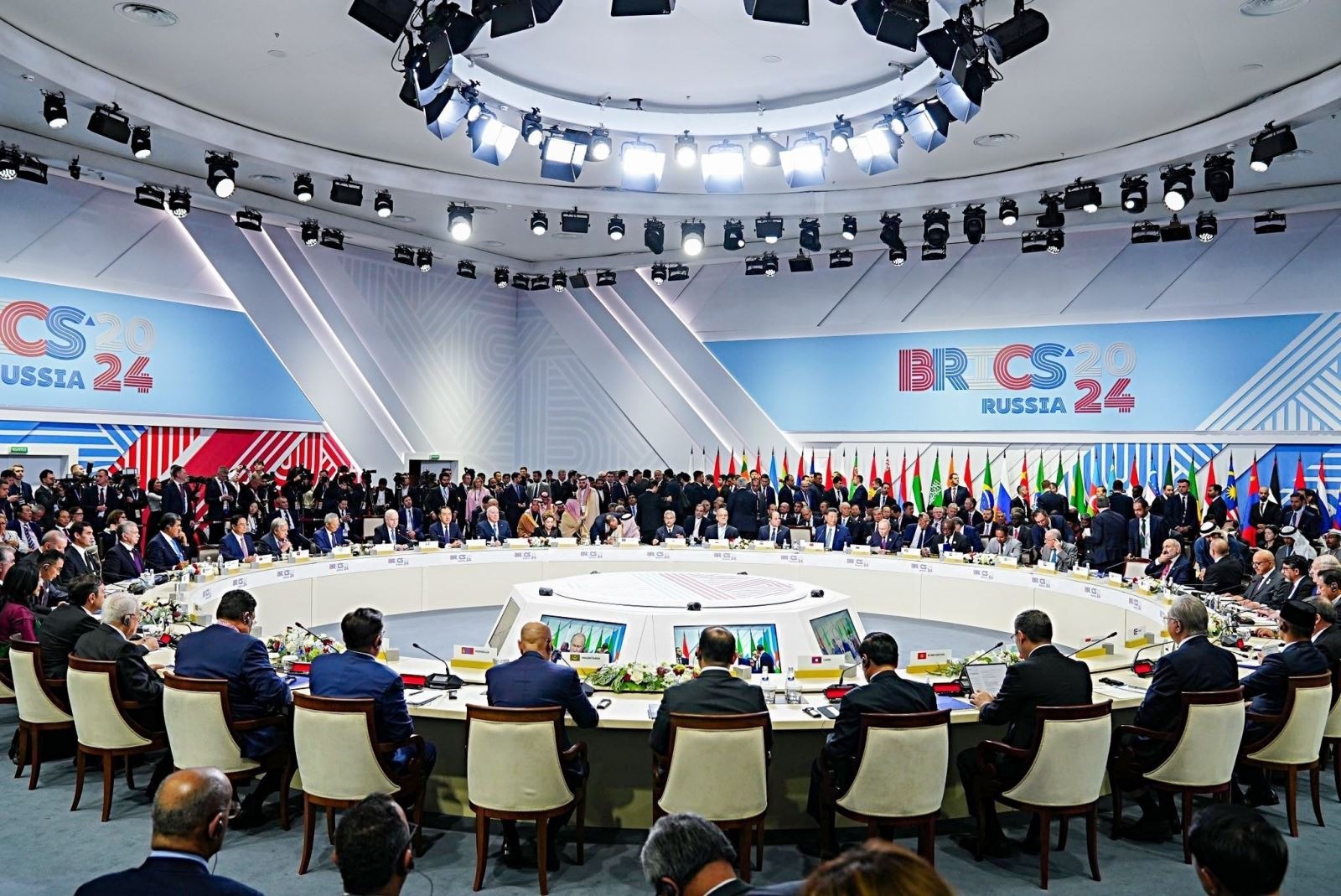 Toàn cảnh Hội nghị cấp cao BRICS mở rộng ở Kazan, Nga ngày 24-10-2024. Ảnh: ANI/TTXVN