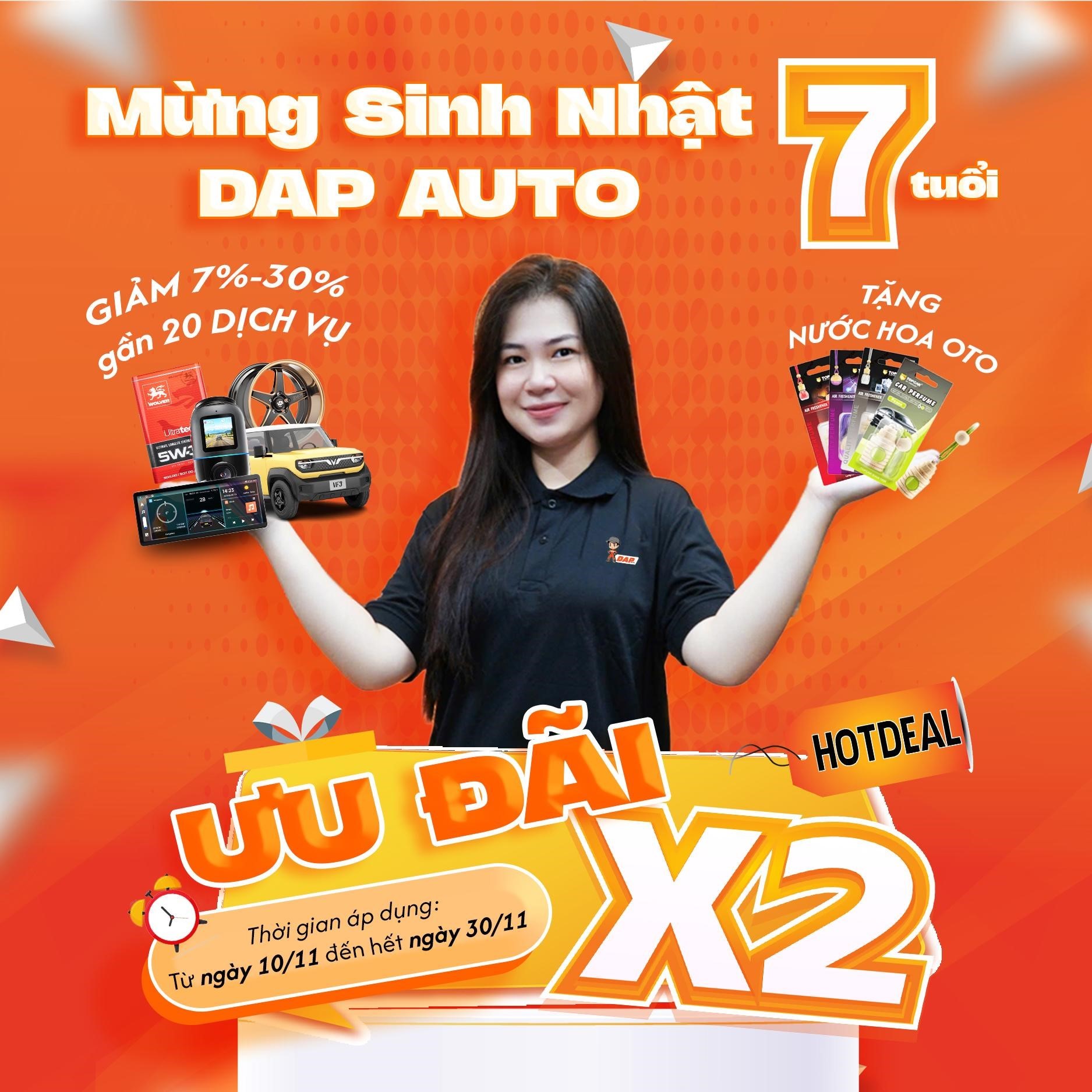 DAP AUTO - Mừng sinh nhật 7 tuổi ưu đãi nhân đôi