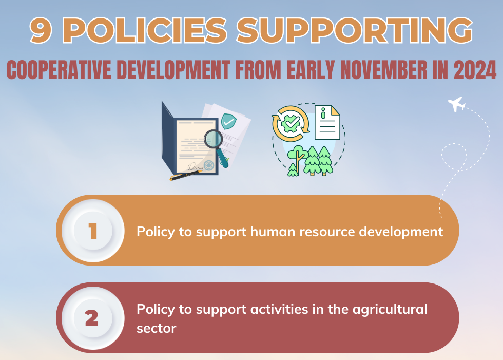 9 policies supporting cooperative development from early November in 2024