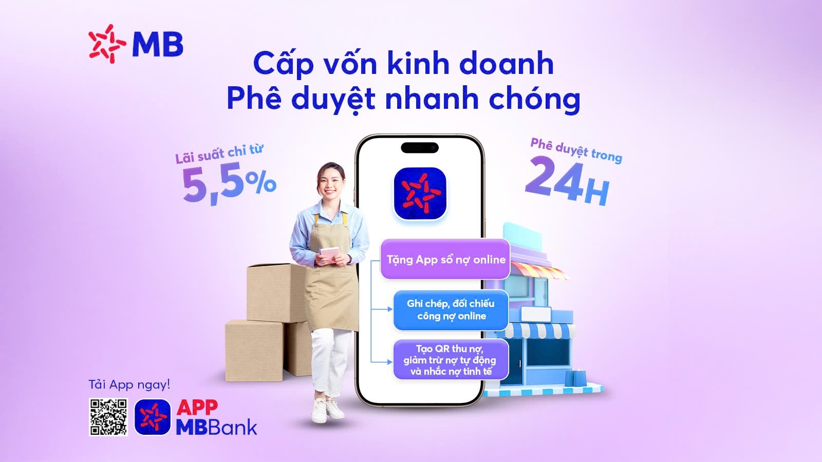 MB trợ lực khách hàng, tăng tốc kinh doanh cuối năm với gói vay chỉ từ 5,5%/năm