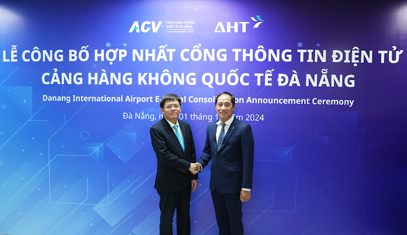 Da Nang International Airport and Da Nang International Terminal Investment and Operation Joint Stock Company (AHT) have officially consolidated their e-portals