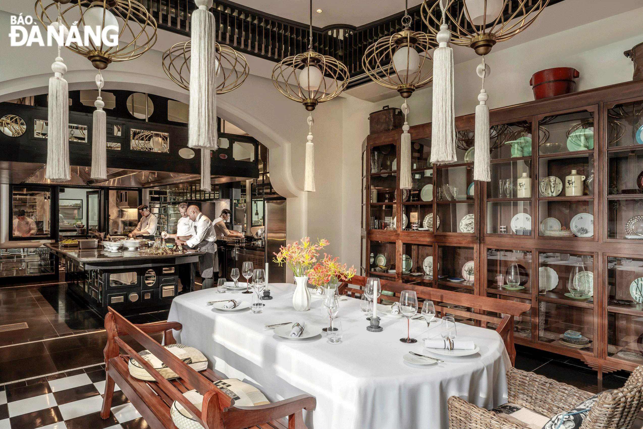 A corner of the La Maison 1888 restaurant at the InterContinental Danang Sun Peninsula Resort which has received one Michelin star. Photo: NHAT HA