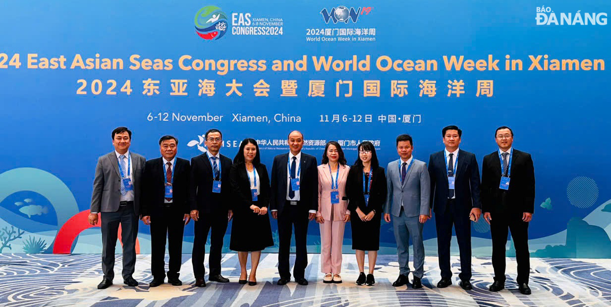 The delegation of Da Nang, led by Vice Chairman of the municipal People's Committee Le Quang Nam who is PNLG President, attending related events in Xiamen, China. Photo: The city's working delegation