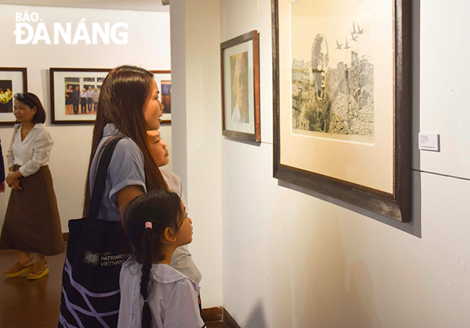 Visitors to the exhibition