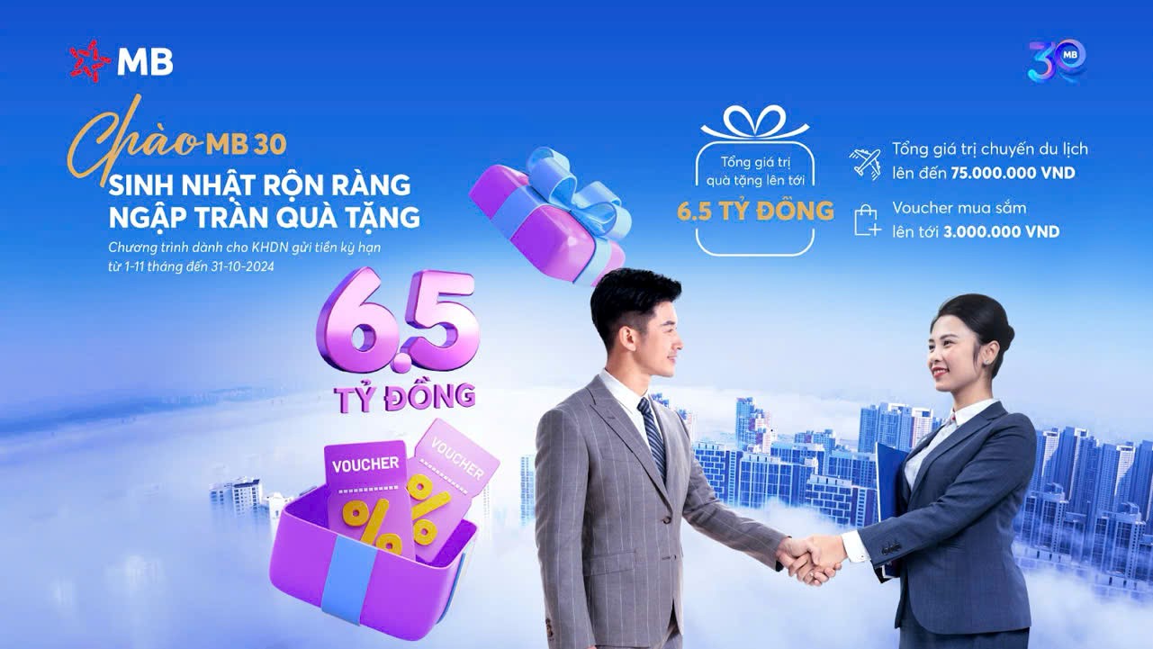 MB kỷ niệm sinh nhật 30 năm với chương trình CHÀO MB 30 