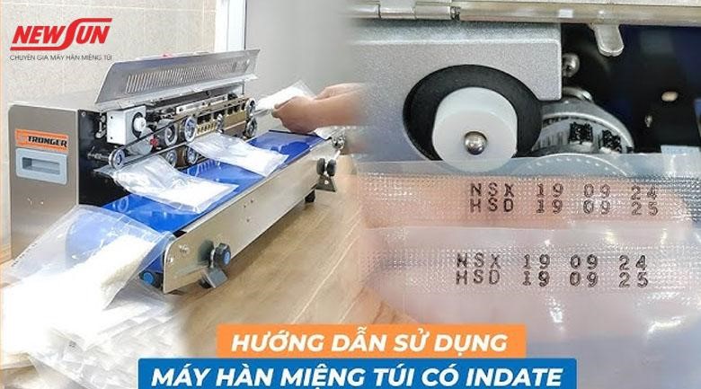 Máy hàn miệng túi in date.