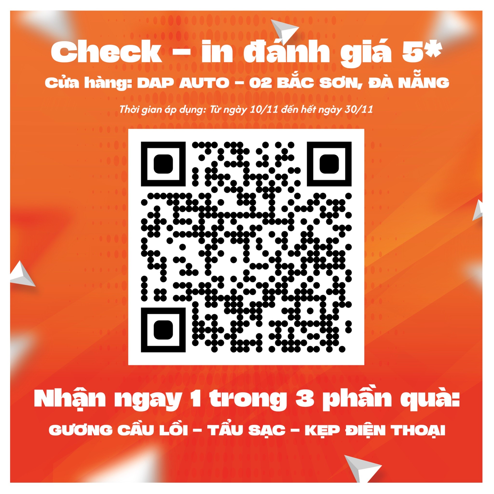 Ghé ngay DAP AUTO và tham gia chương trình check-in nhận quà.