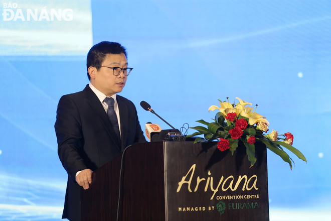 Deputy Minister of Industry and Trade Truong Thanh Hoai spoke at the forum. Photo: MAI QUE - QUOC CUONG 