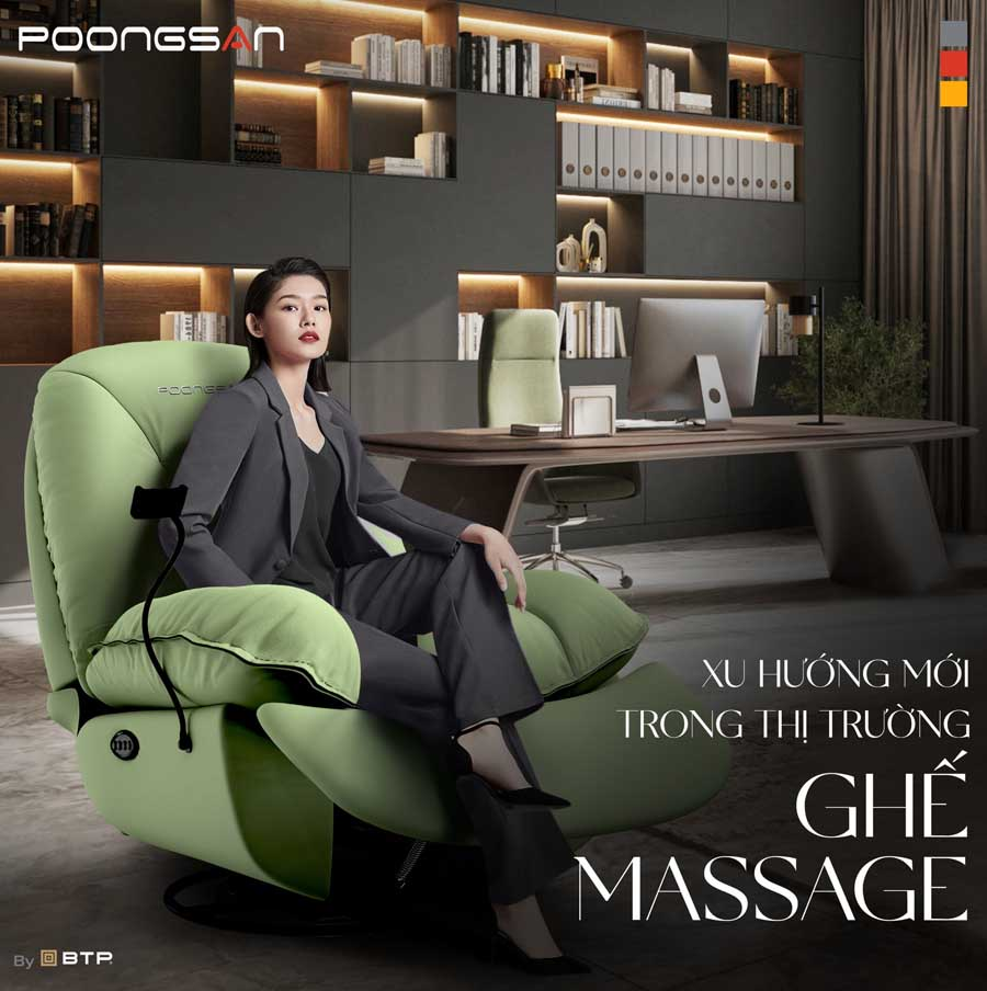 Thương hiệu ghế massage Poongsan - Tiên phong dẫn đầu xu hướng.