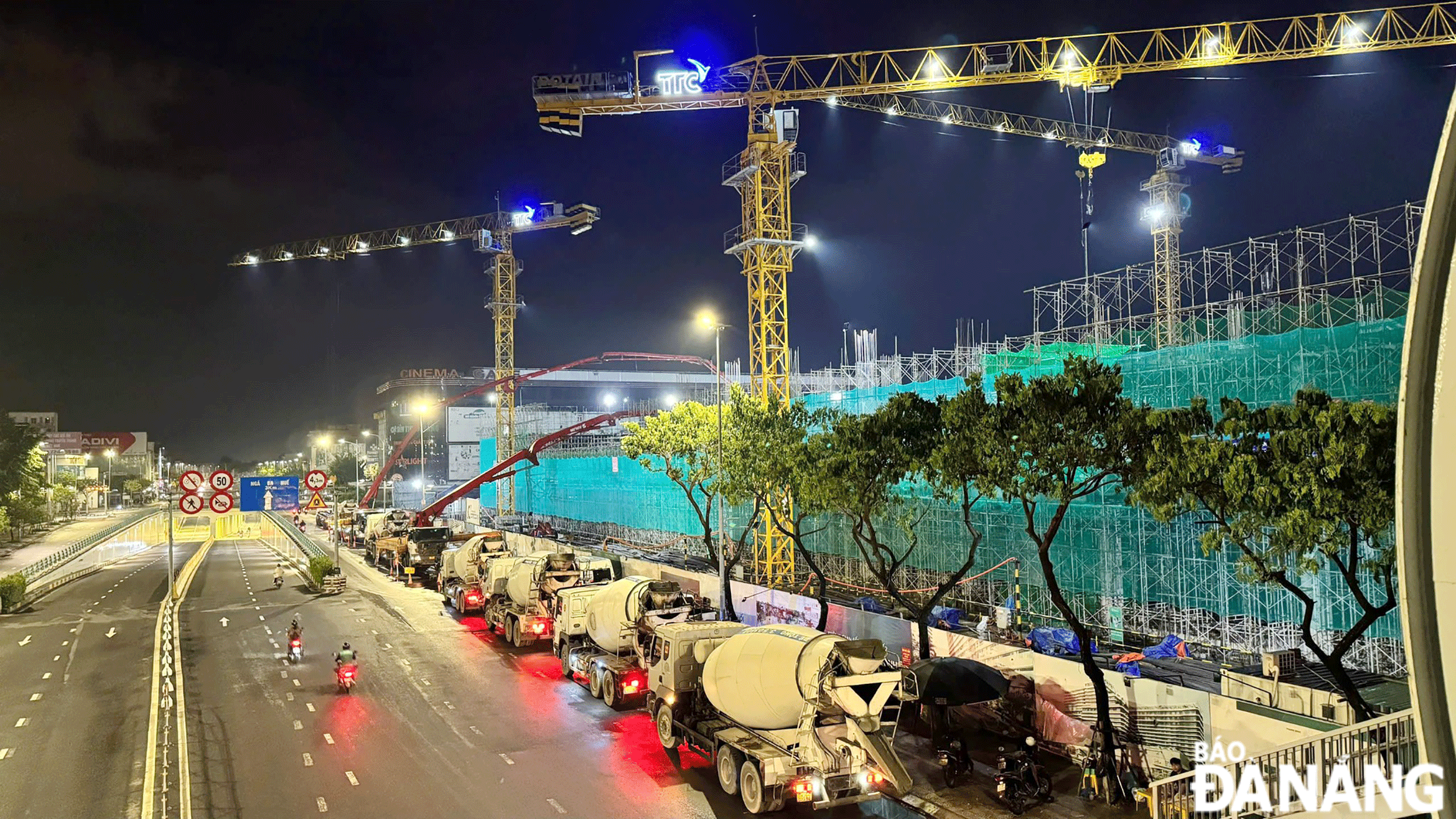 The Construction progress of the TTC Plaza Da Nang Complex Project is accelerating. Photo: HOANG HIEP