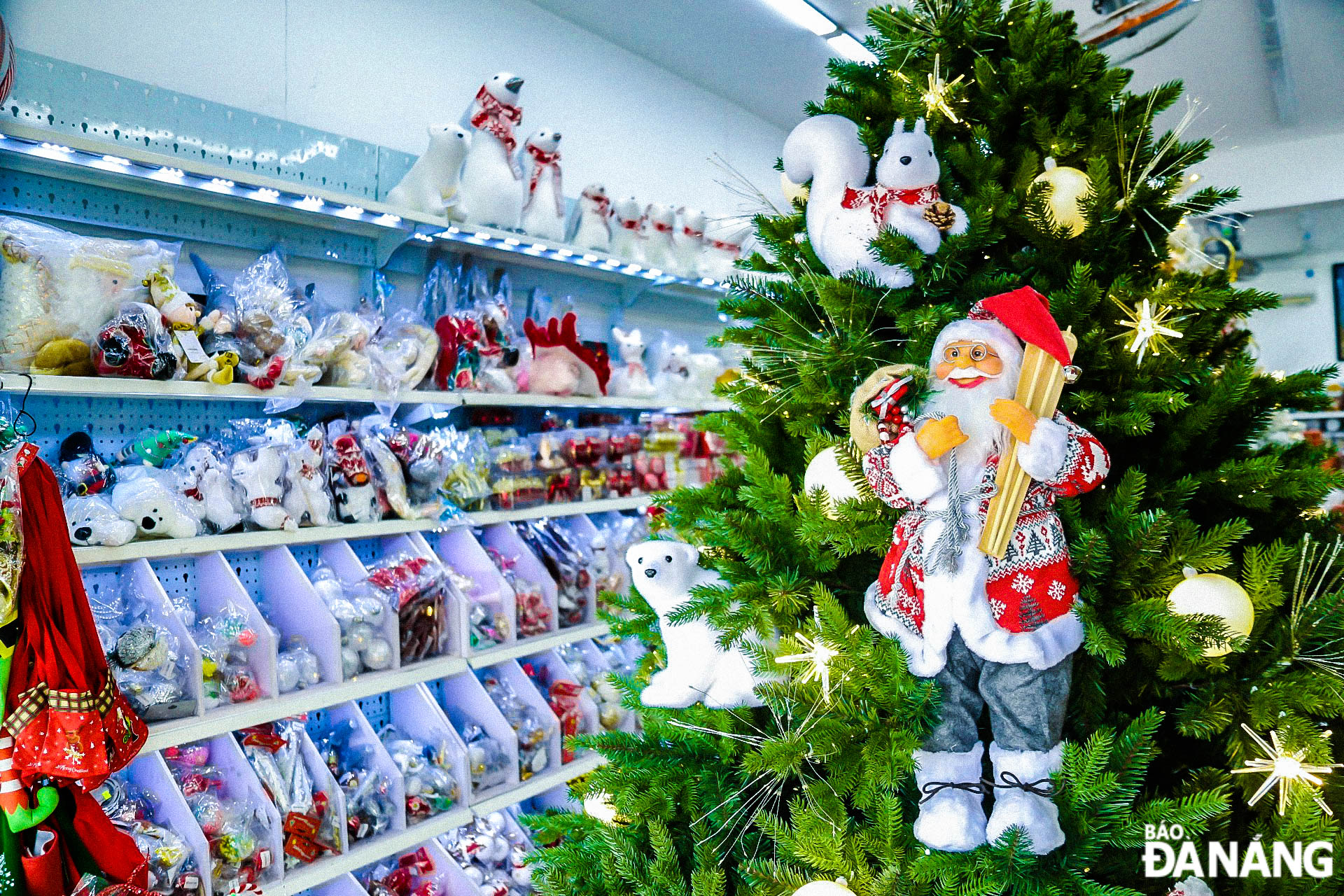 Decorative items for Christmas are being sold widely at shops citywide.