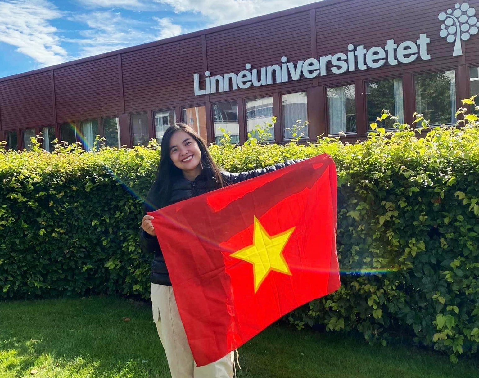 Duong Thi Diem My at the Linnaeus University, Sweden. Photo courtesy of the character 