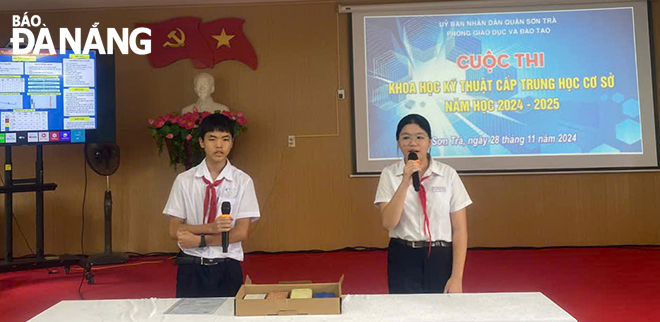 Thinh and Duyen presented on the topic 