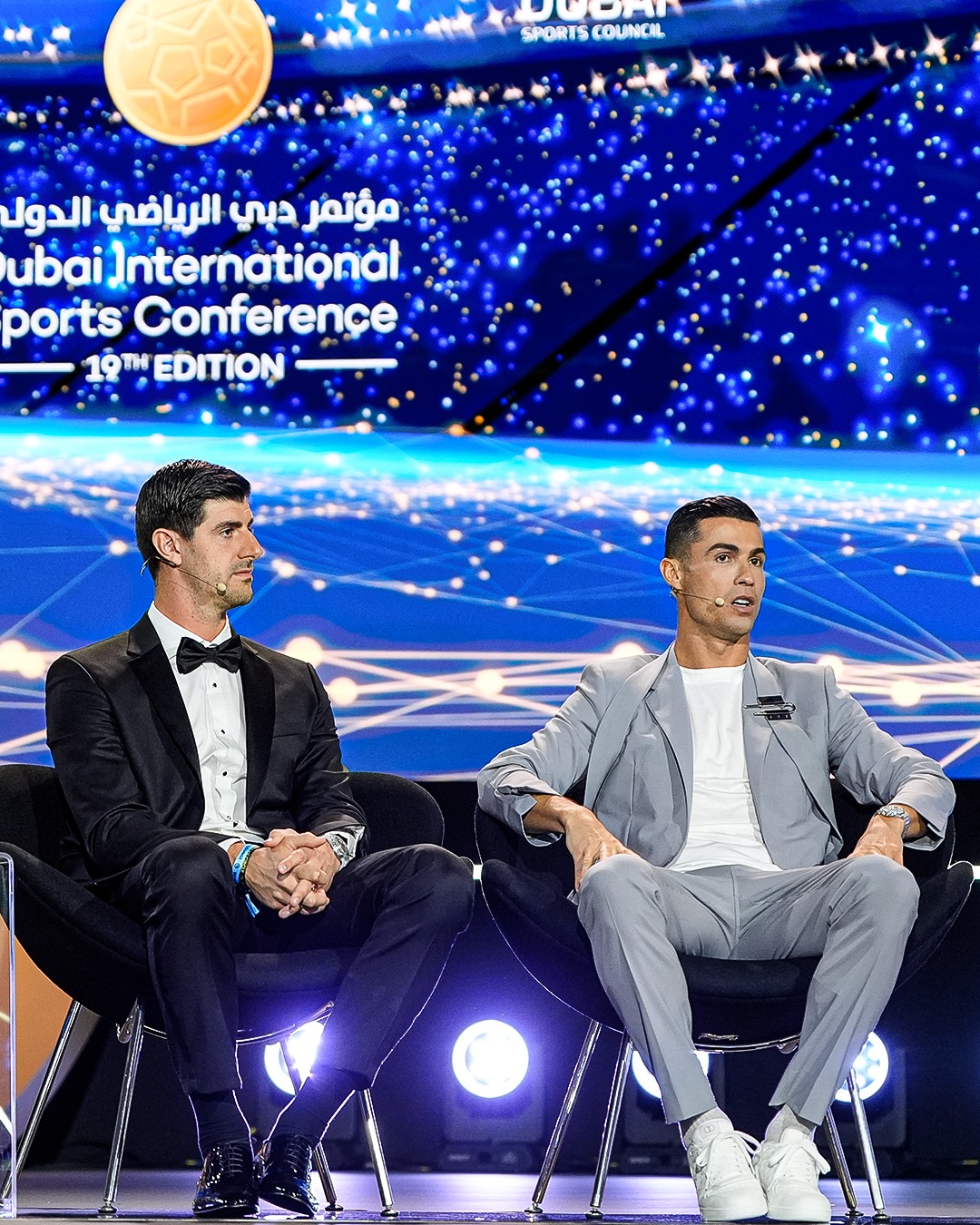 Ronaldo chia sẻ về đội bóng cũ Real tại Gala Globe Soccer Awards 2024. Ảnh: Onefootball