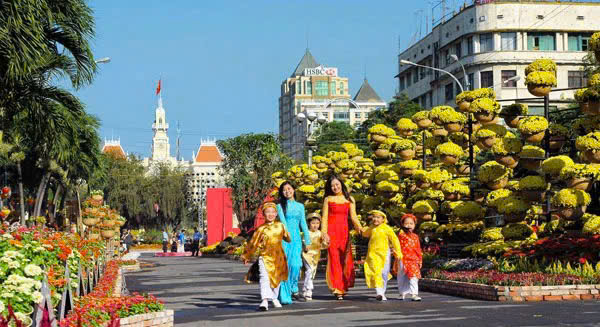 Mùa xuân trên Thành phố Hồ Chí Minh. Ảnh: Tư liệu