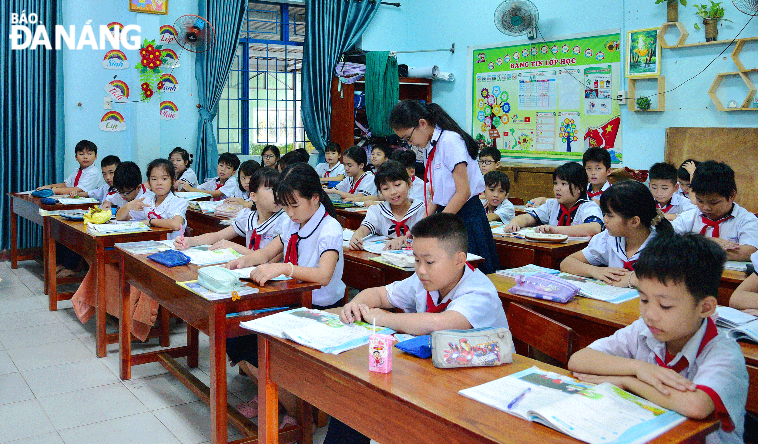 Pupils of Nguyen Phan Vinh Primary School in a class. Photo: XUAN DUNG