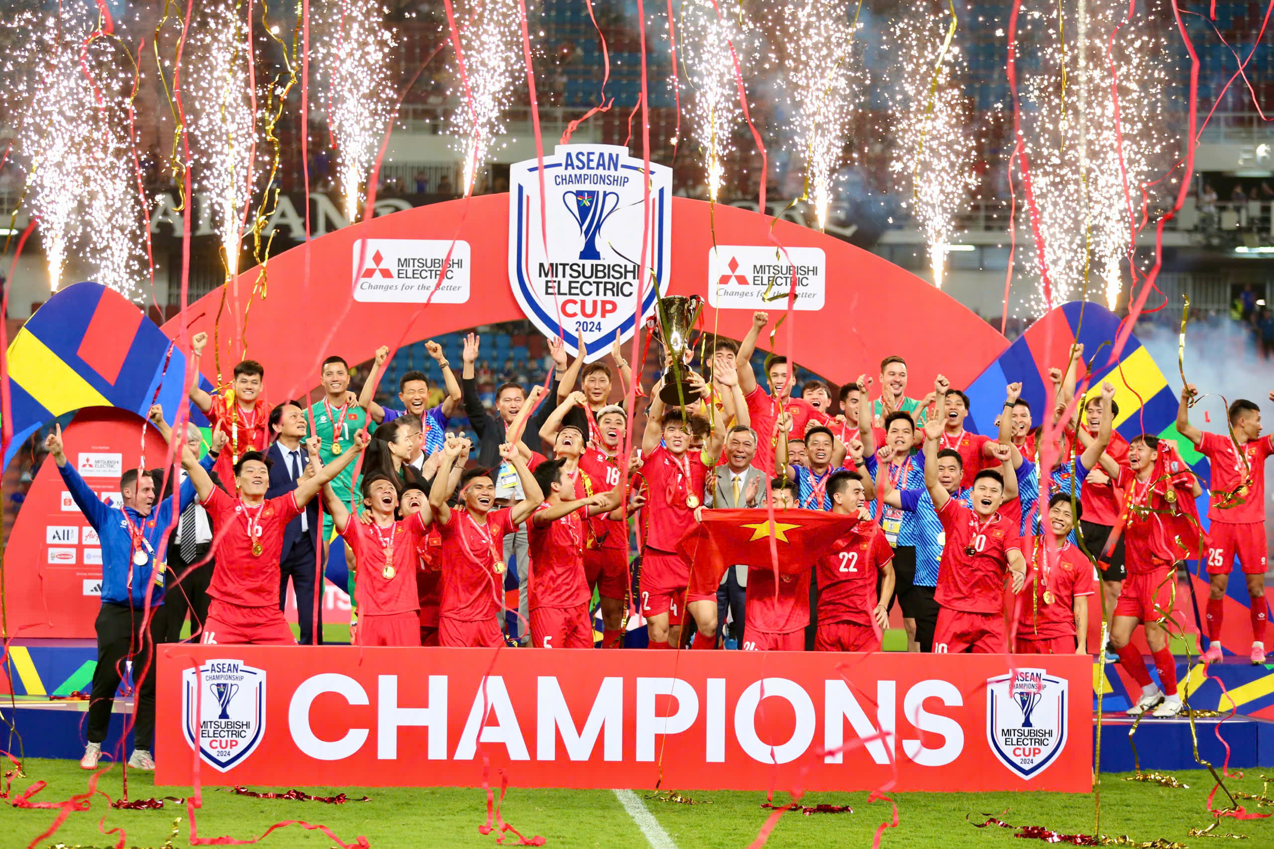 Chức vô địch ASEAN Cup 2024 mang đến sự tự tin cho đội tuyển Việt Nam chinh phục các giải đấu quan trọng trong tương lai. Ảnh: VFF