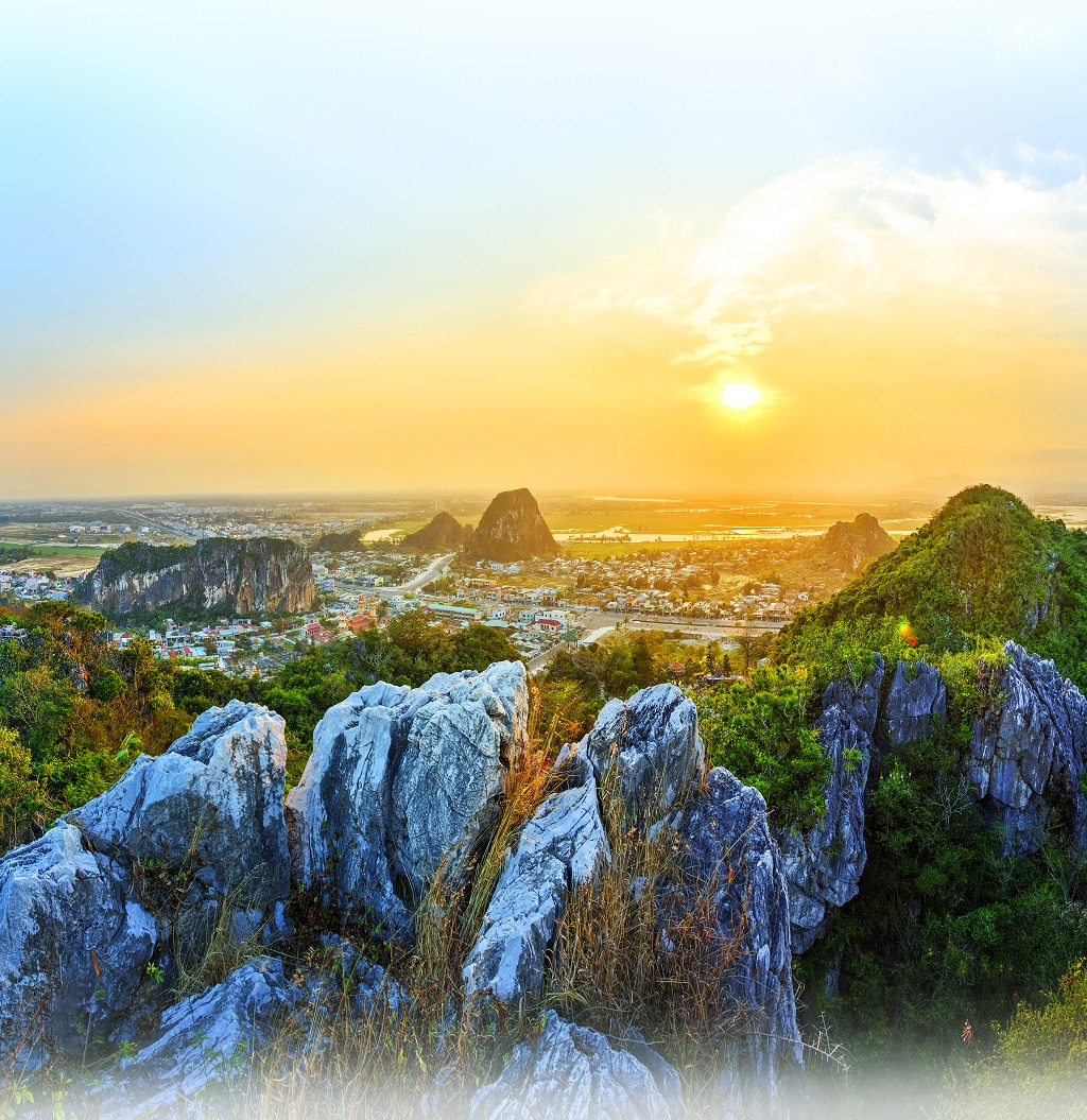 View of the scenic Marble Mountains. Photo: N.T